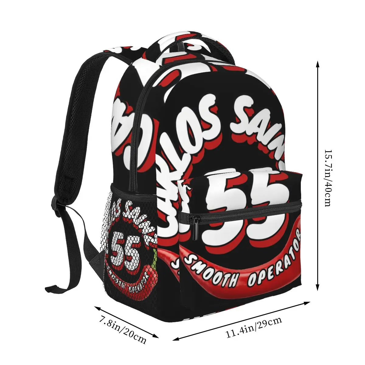 Carlos Sainz-mochila informal de tela vaquera para estudiantes, morral de viaje para ordenador, Unisex