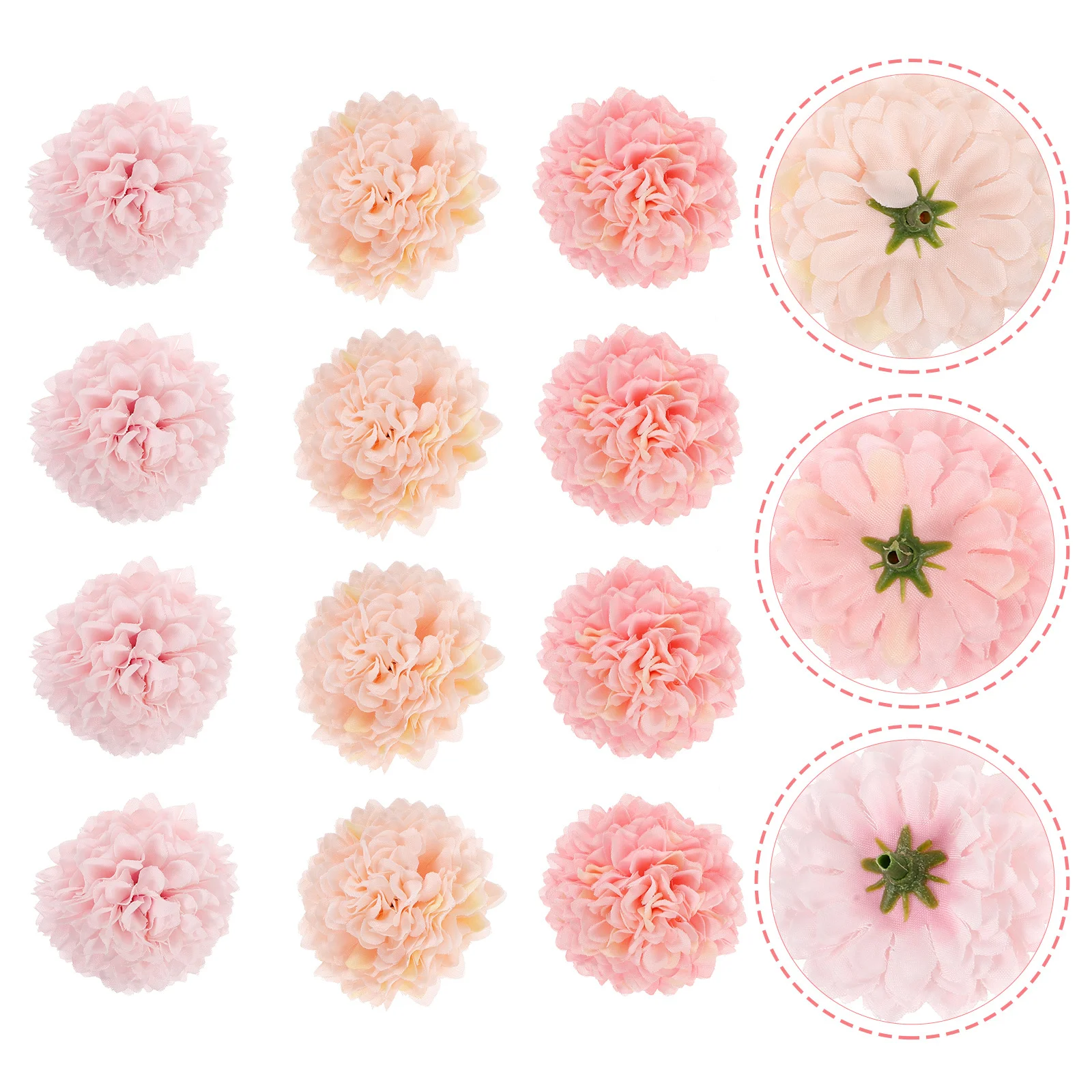 

12Pcs DIY Hydrangea Artificial Flowers Realistic Silk Flower Heads Wedding Flower Decor Party Decorations Artificial Flowers