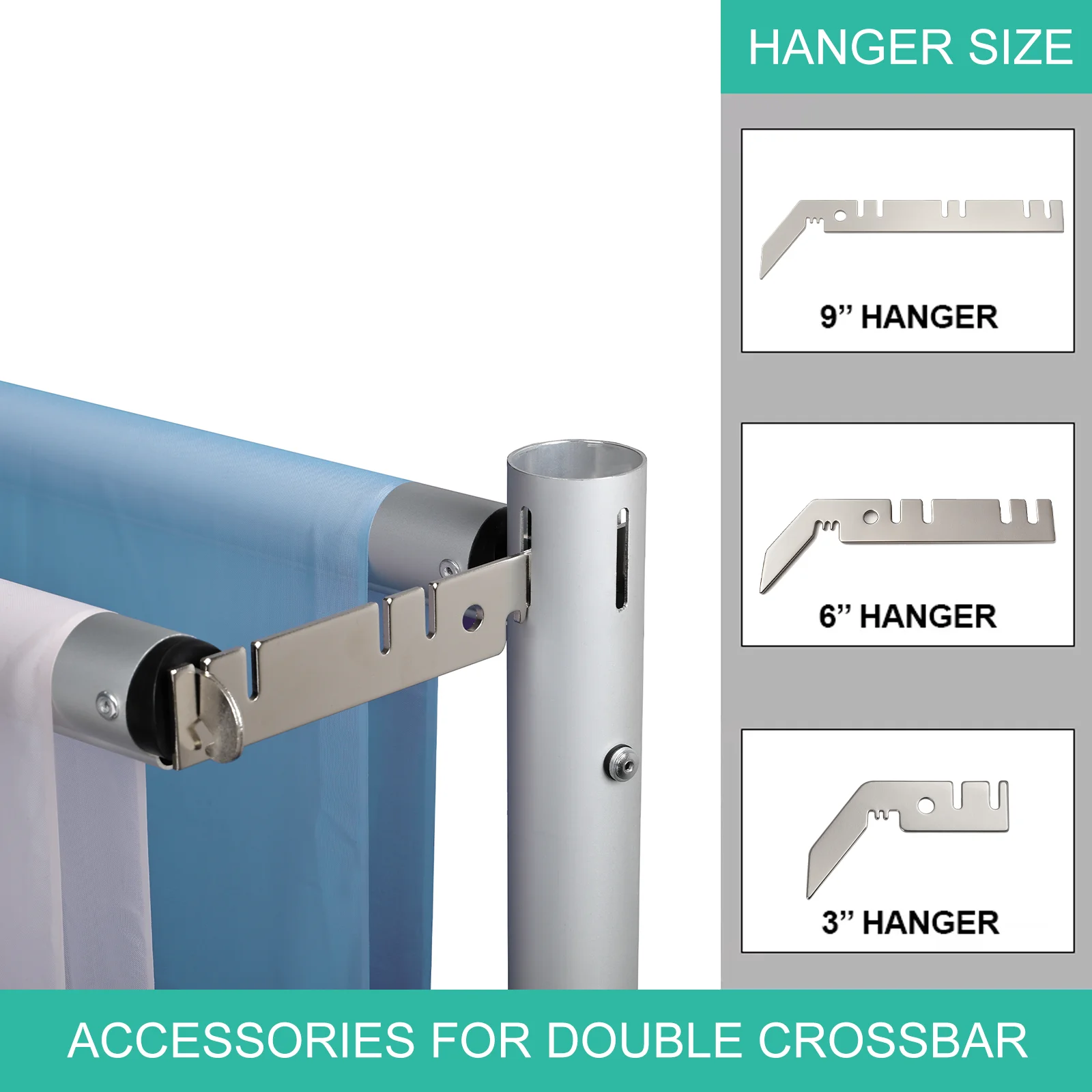 Wintina Double Crossbar Hanger Backdrop Stand Accessories,Heavy Duty Wedding Arch Accessories for Wedding Decorations