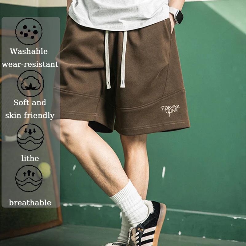 

TFETTERS брендовые повседневные шорты для мужчин, американская мода, винтажные летние шорты с вышивкой, 2024, мужские спортивные костюмы для мужчин