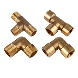 Pneumatic Plumbing Brass Pipe Fitting Male/Female Thread G1/8 G1/4 G3/8 G1/2 Tee Type Copper Fittings Water Oil Gas Adapter