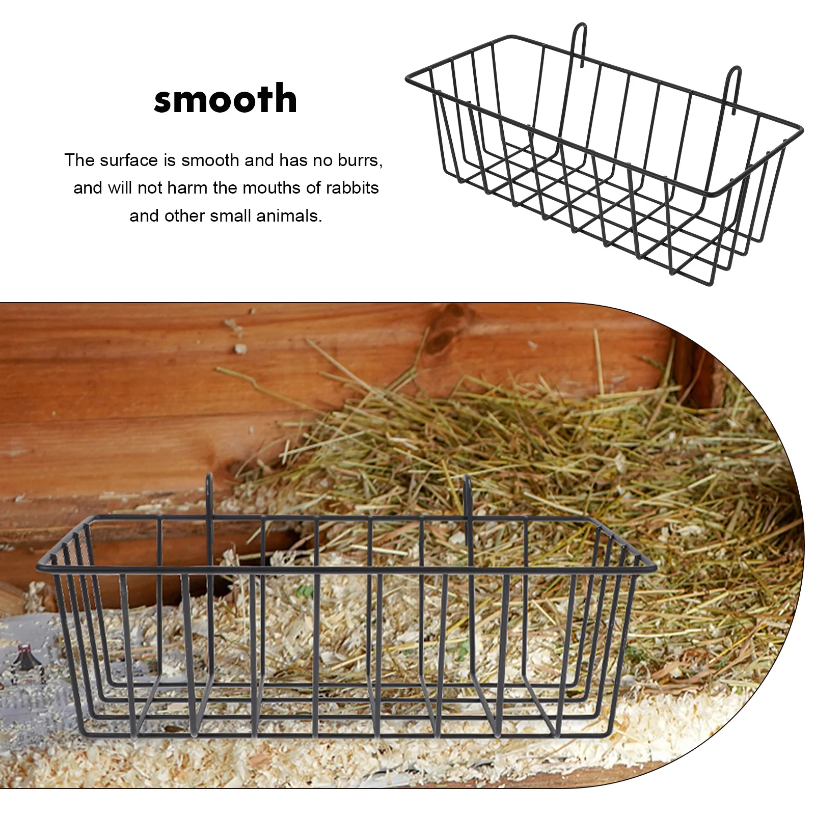 Rabbit Hay Rack Cage Hanging Feeder Bunny Guinea Pig Accessories Suspending Convenient