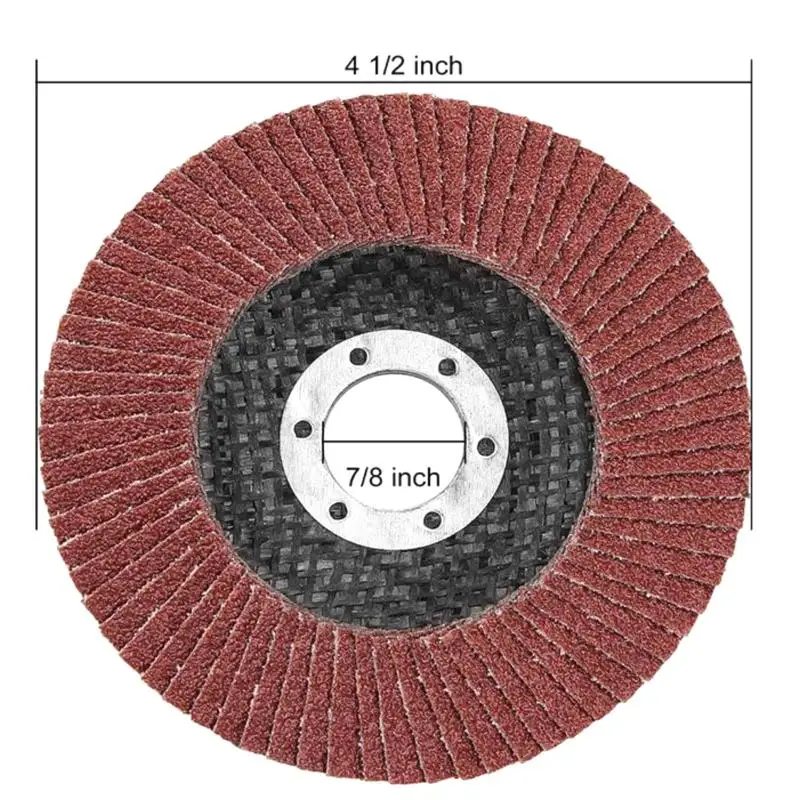 Brown Corundum 1pc 4 5 Inch Flap Disc 40 60 80 120 Grit Assorted Abrasive Grinding Sanding Wheel For Grinding Polishing