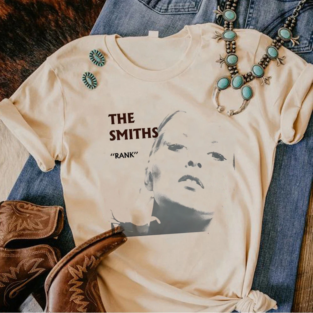 Camisetas femininas dos Smiths, T engraçado, designer de quadrinhos, roupas de anime japonês