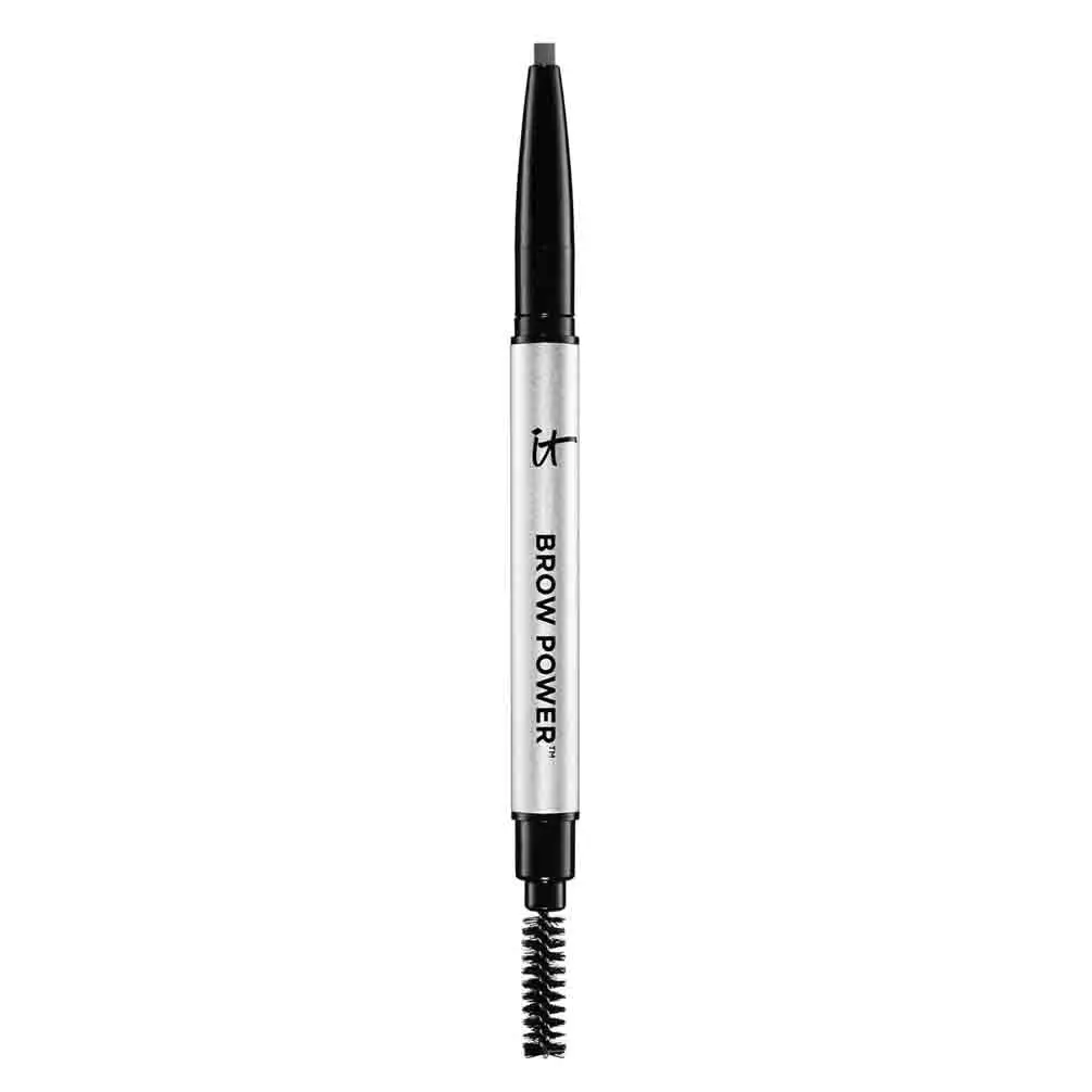 Universal Eyebrow Pencil with Long-Lasting, Budge-Proof Formula and Biotin for Natural-Looking Brows, Includes Spoolie Brush