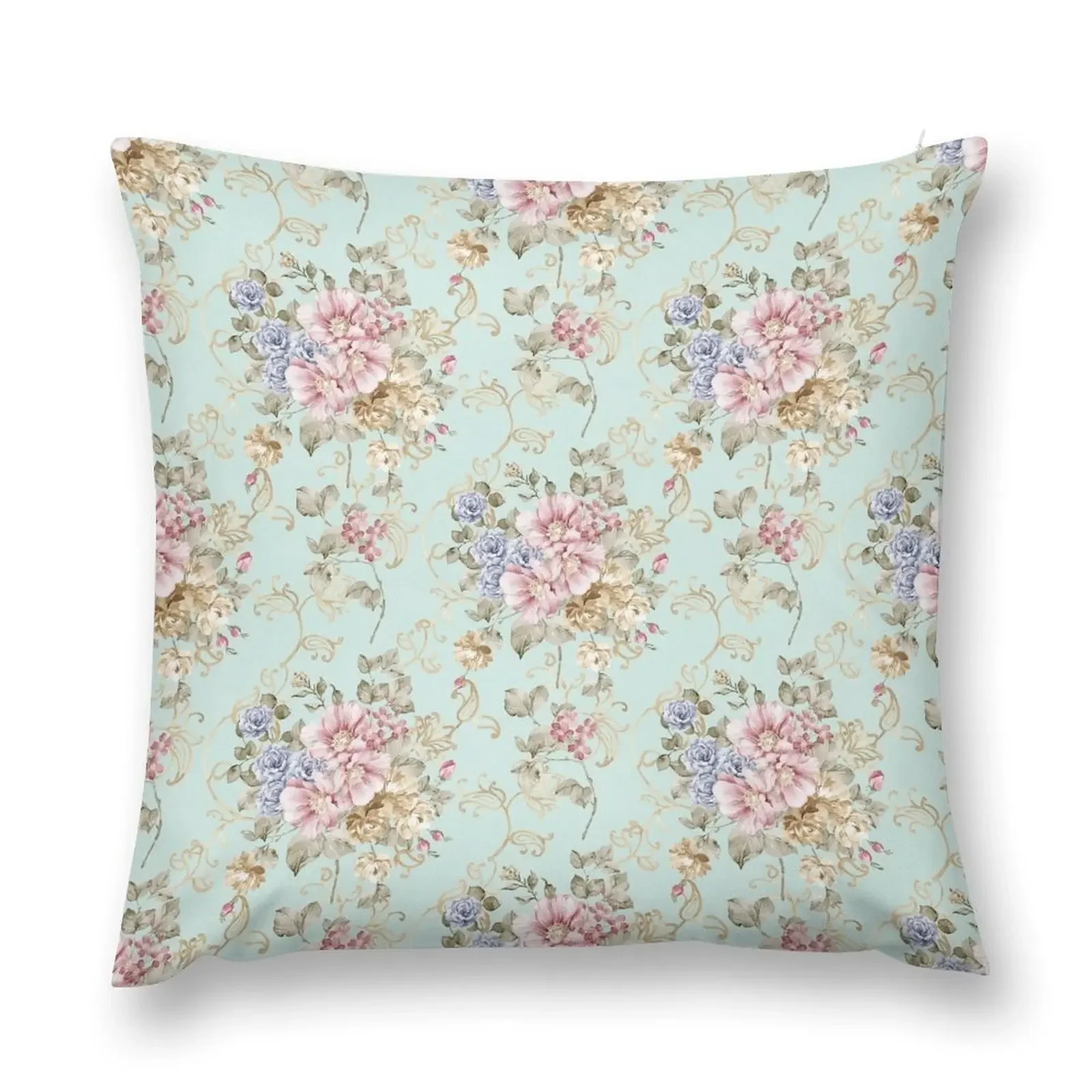 

Shabby Chic Pink Floral Vintage Farmhouse Style Pattern Throw Pillow Cushions For Sofa luxury throw pillow covers pillow