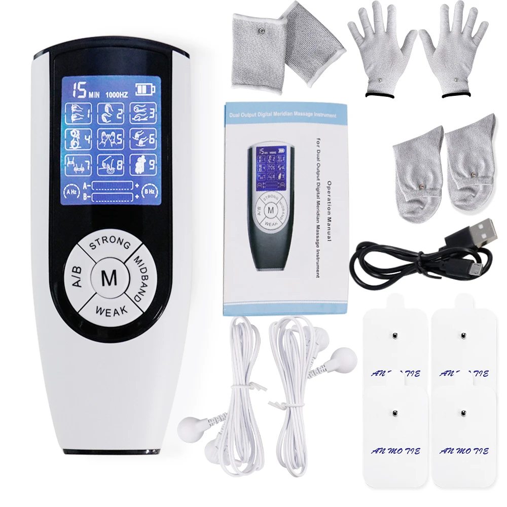 TENS Massager Cross Acupuncture Moxibustion EMS Muscle Stimulator for Pain Relief Whole Body Massage Digital Therapeutic Machine