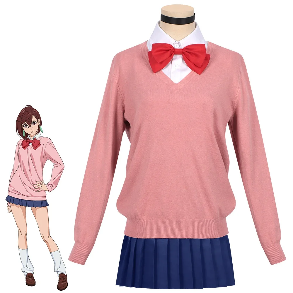 

Anime Momo Ayase Girls Cosplay Costume Dandadan Sweater Skirt Wig Suits Outfit Uniform Women Halloween Carnival Party Clothes