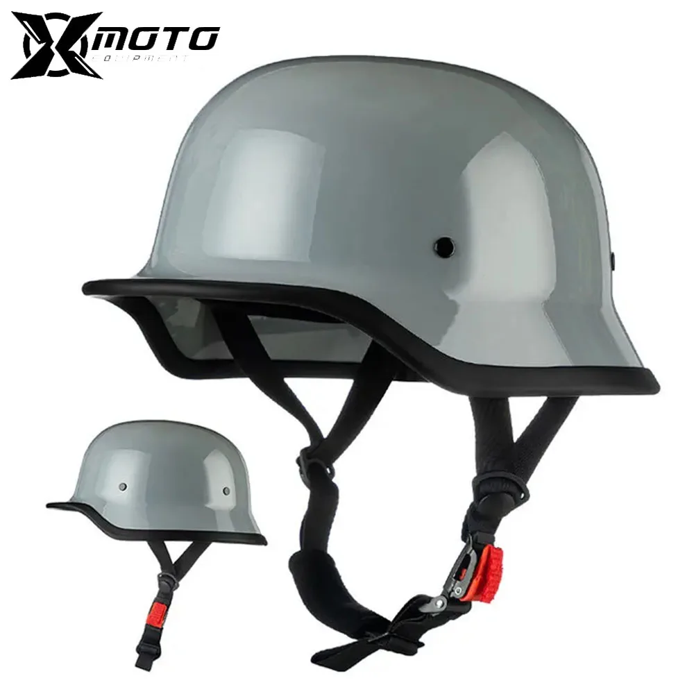 

Classic German Half Face Men Women Casco Vintage Moto Helmet Retro Casco Moto Helmet New Moto DOT Approved Motorcycle Helmet