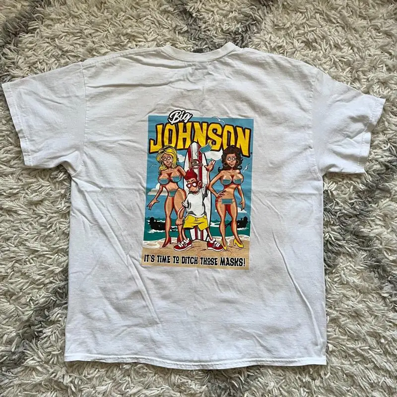 Vintage 1990's Big Johnson Surf Shirt Funny Humor 90s XL Measures Large