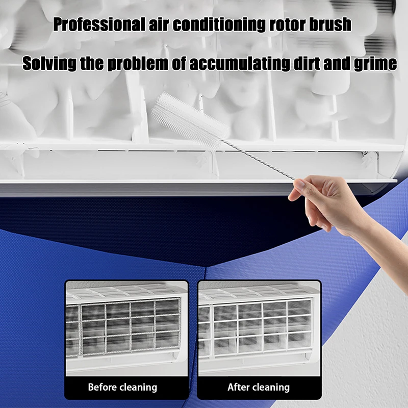 Summer Ac Cleaning Kit Air Conditioner Bag with Drain Pipe Cleaner Waterproof Conditioning Washing Set Aircon Tools
