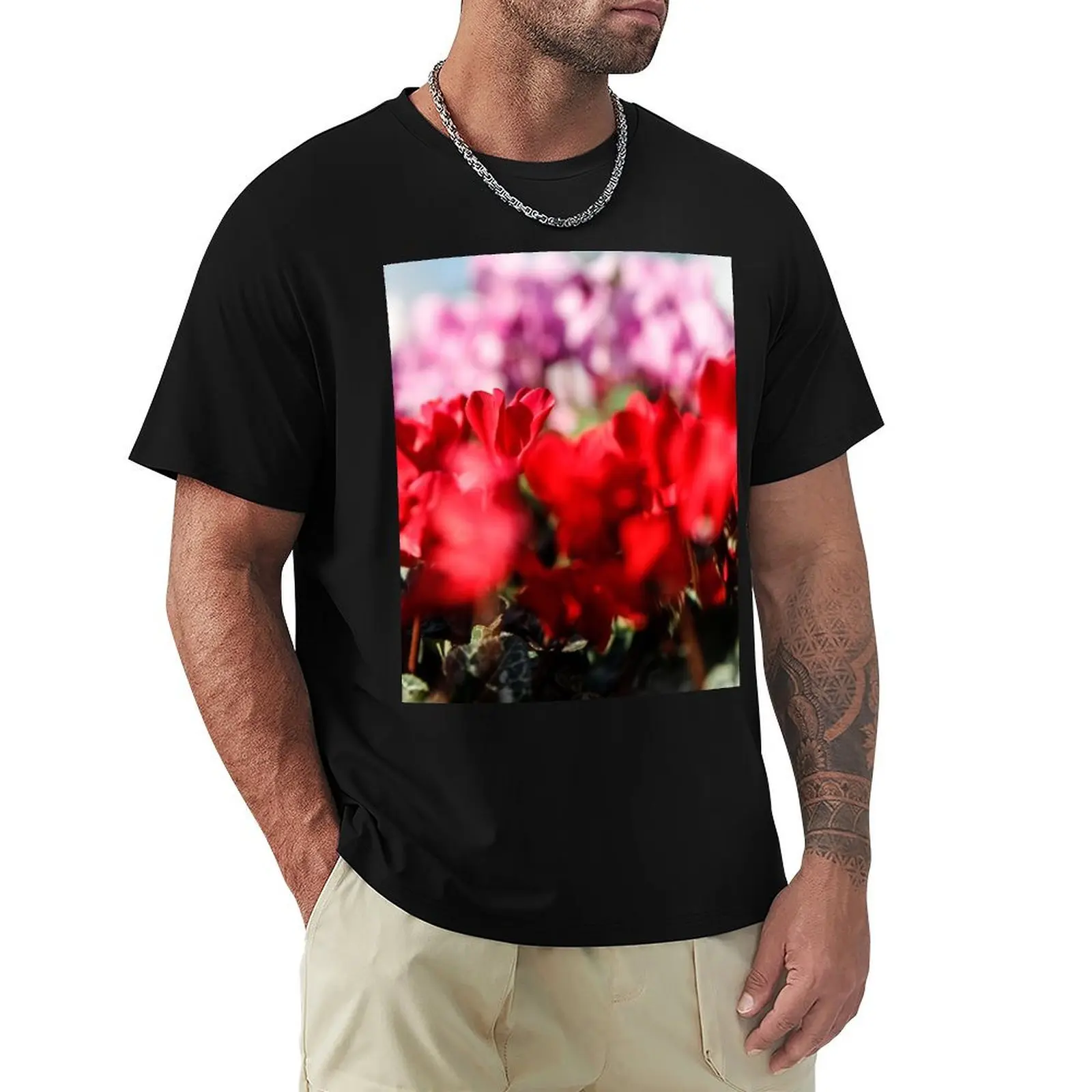 Flowers T-Shirt Light Athletic Short Sleeve Tee Shirt