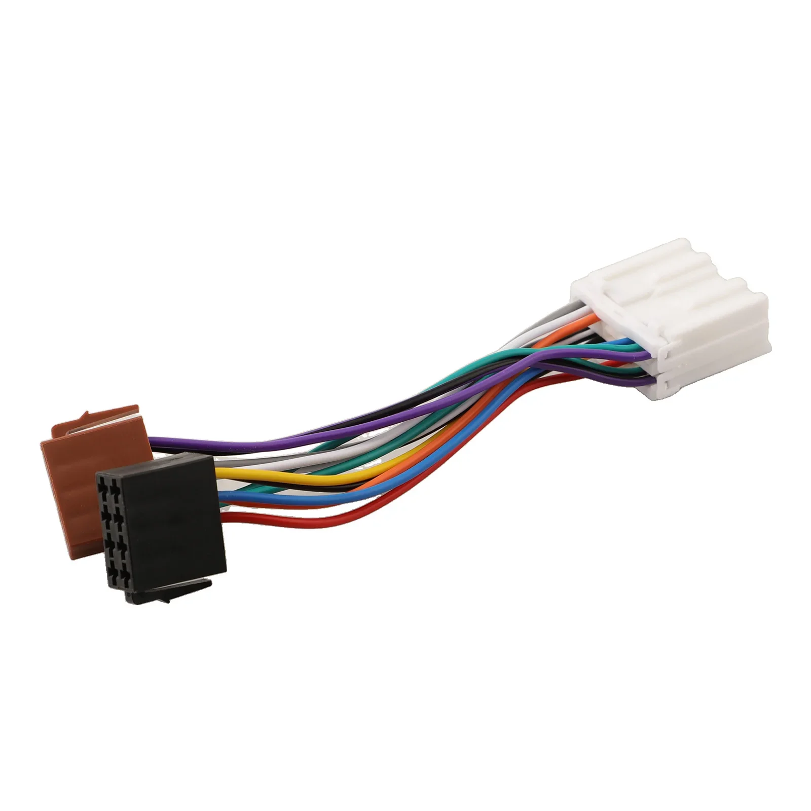 Car Audio Installation Black Car Stereo Adapter ISO Radio Harness Reliable Performance Wear-Resistant ABS Material