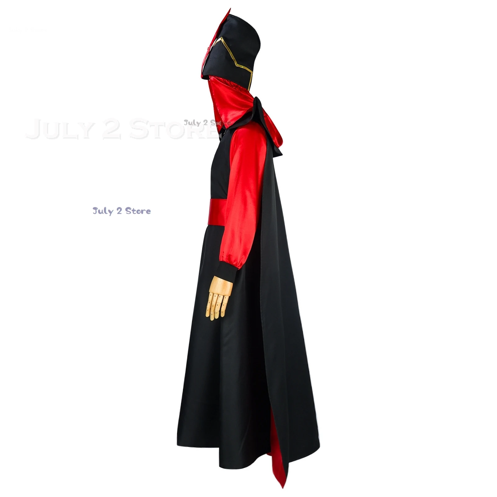 Kostum Cosplay penyihir film Anime Fairytale Jafar pakaian Set Halloween setelan mewah topi pesta Villian Beard Roleplay