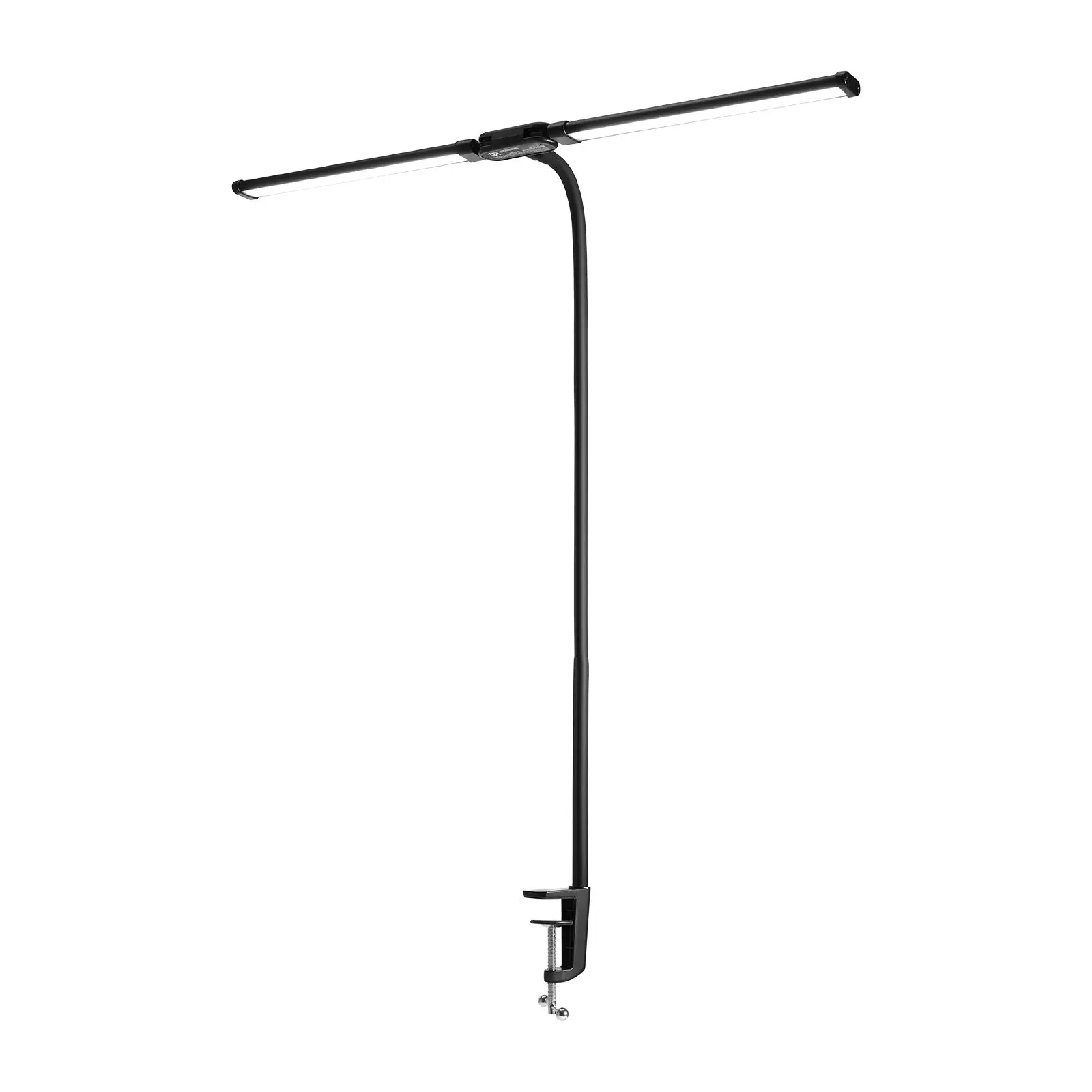 LED Desk Lamp with Clamp, Double Head Architect Desk Lamp for Home Office, Eye-Caring Desk Light with 360° Adjustable Gooseneck, 50 Lighting Modes & Timer Function for Studying Working Drawing