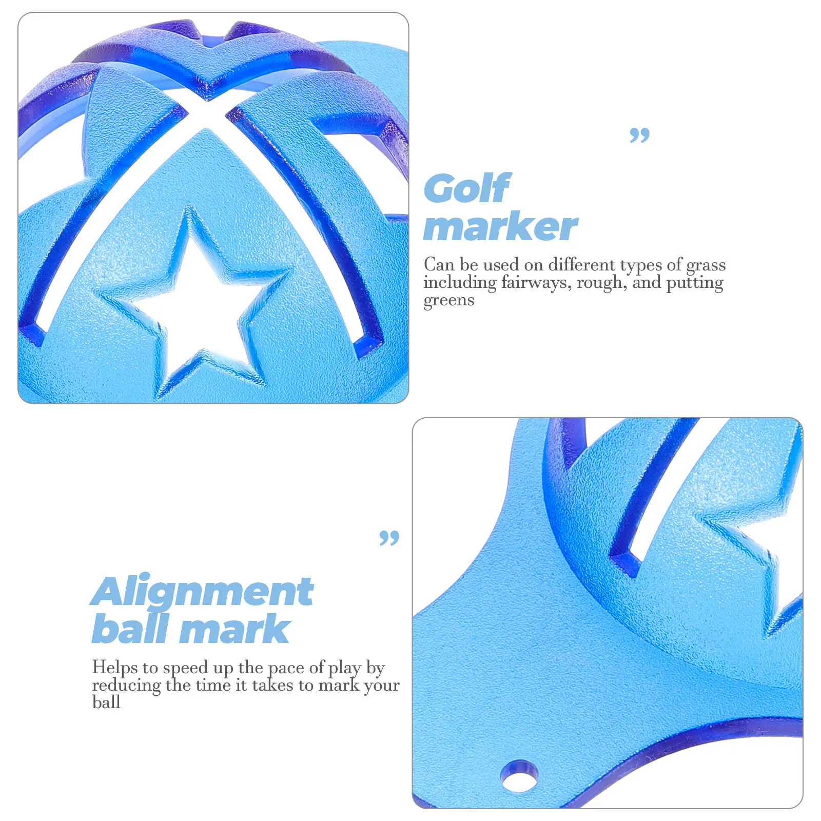 Golf Ball Marker Alignment Tool with Clear Visible Marking for Improved Accuracy Reusable Outdoor Golfing Accessory for All