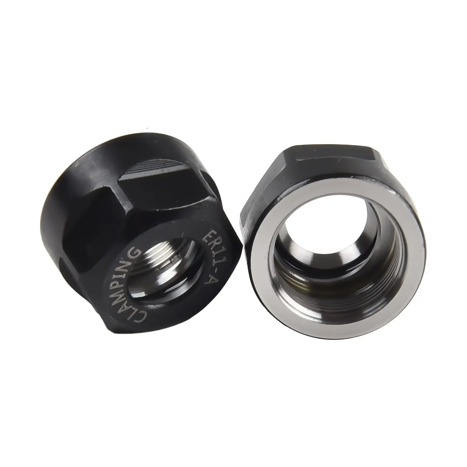 2PCS ER11 A Type Collet Clamping Nut*0.75mm For ER Collet Milling CNC Chuck Holder Lather Grade 1 40CR Steel Nuts Cnc Tool