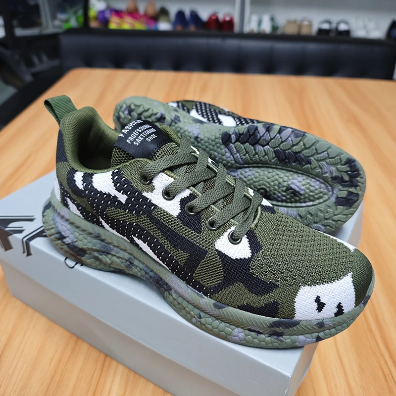 

Men's Camouflage Running Shoes Breathable Lightweight Sports Shoes Outdoor Sports Shoes for Jogging Hiking and Fitness Training