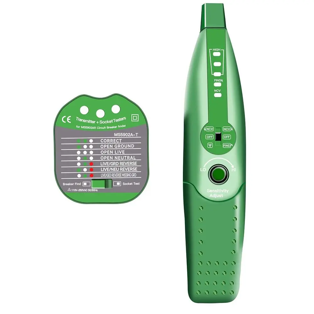 

MS5902A Automatic Circuit Breaker Finder UK/US/EU Plug with Flashlight Dark Line Breakpoint Line Finder 110V-220V High Quality