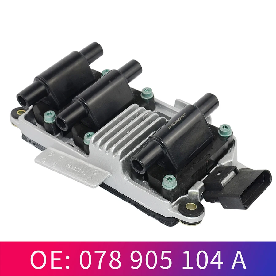 

Wooeight Ignition Coil 078905104 For Audi 100 C4 Avant 80 B4 Avan A6 CABRIOLET VW Passat Skoda SUPERB 78905101 078905101A