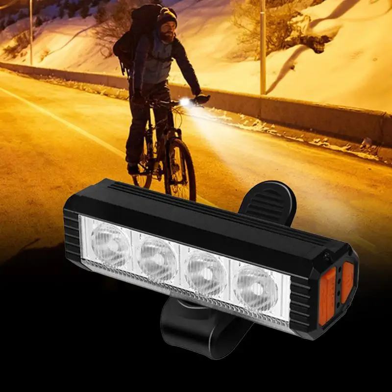 Cycle Front Lamp 4 Lighting Modes Cycling Flashlight USB Fast Charging Water Resistant Cycle Headlamp With Power Bank Function