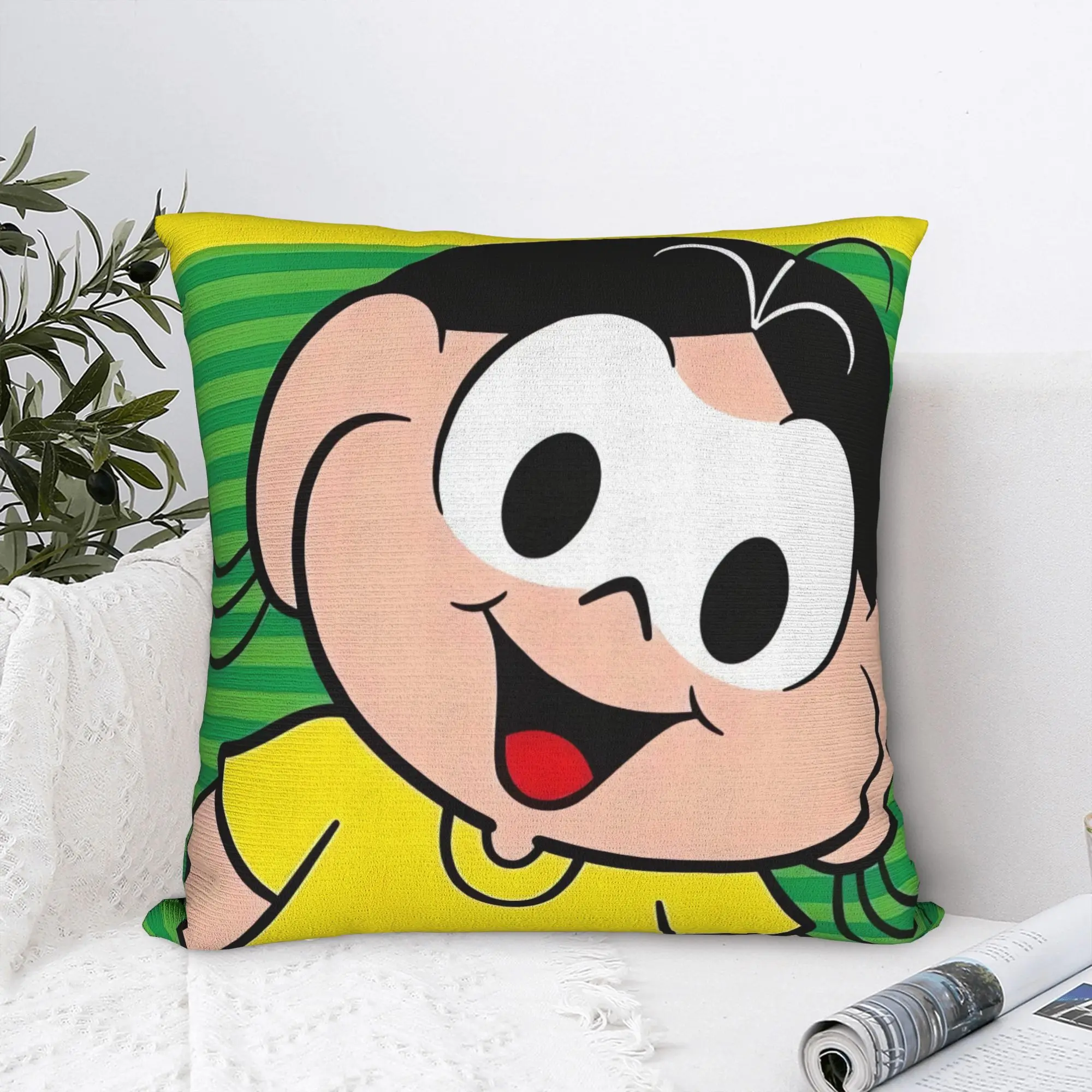 Capa de almofada fofa com desenho animado Magali, capa de almofada fashion para sofá, decoração de casa