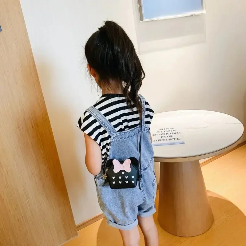 New Princess Girl portamonete borse a tracolla portafoglio per bambini portamonete borsa Cute Cartoon Bow Kid Money Bag borsa a tracolla Bowknot