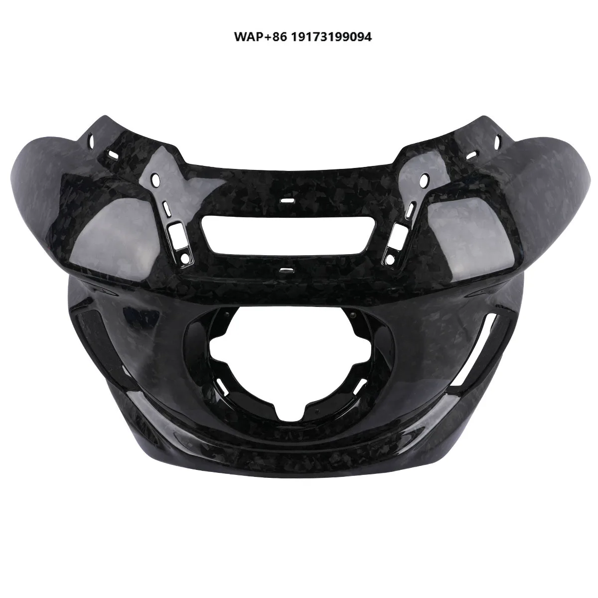 Glossy Forged Carbon Fiber Motorcycle Fairing Cowl Black Color Compatible with for-Harley 2014-2023 Road Glide