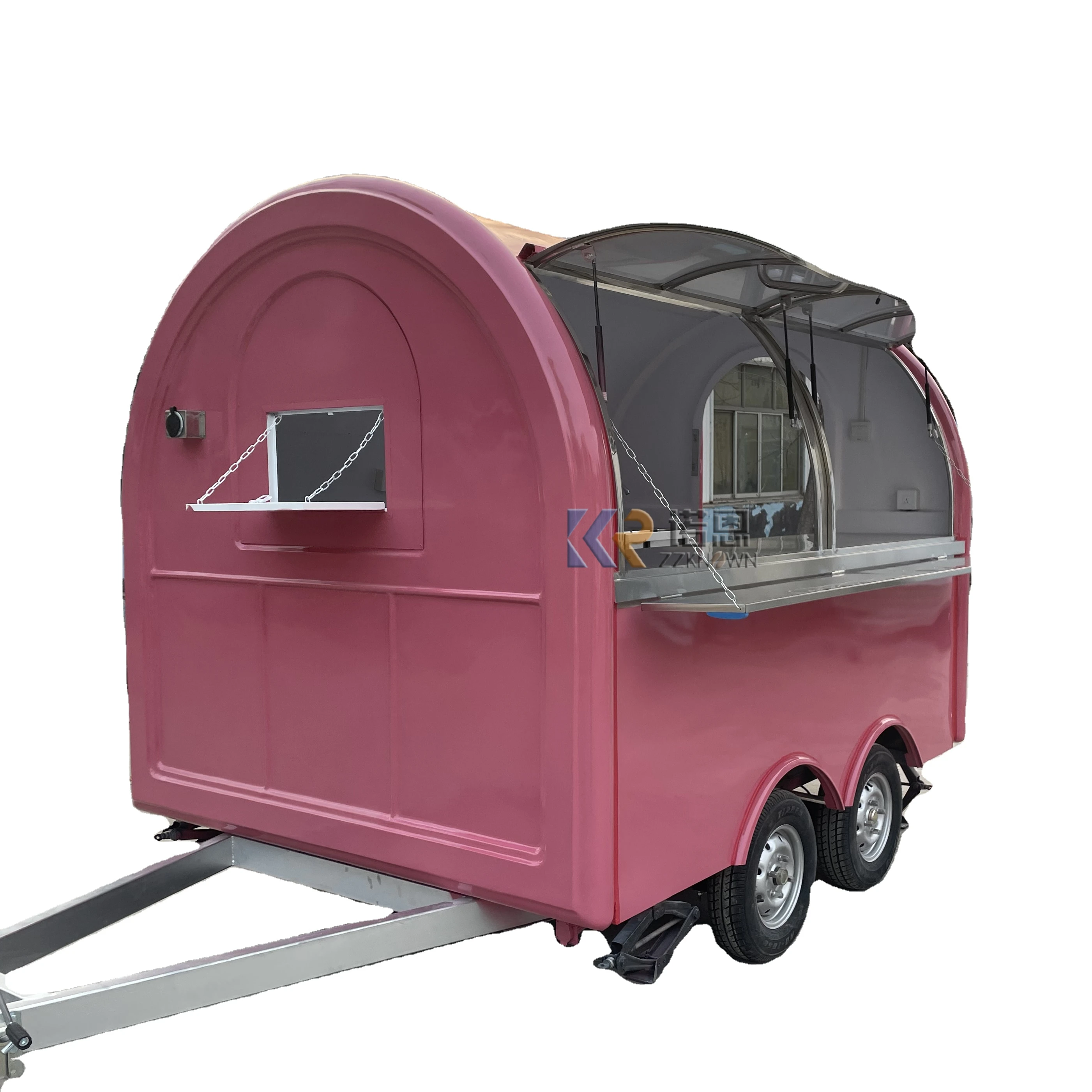 Hot Sale Ice Truck Coffee Van Food Trailer Fast Food Cart Wedding Cart Wine Beer Mobile Bar Trailer 