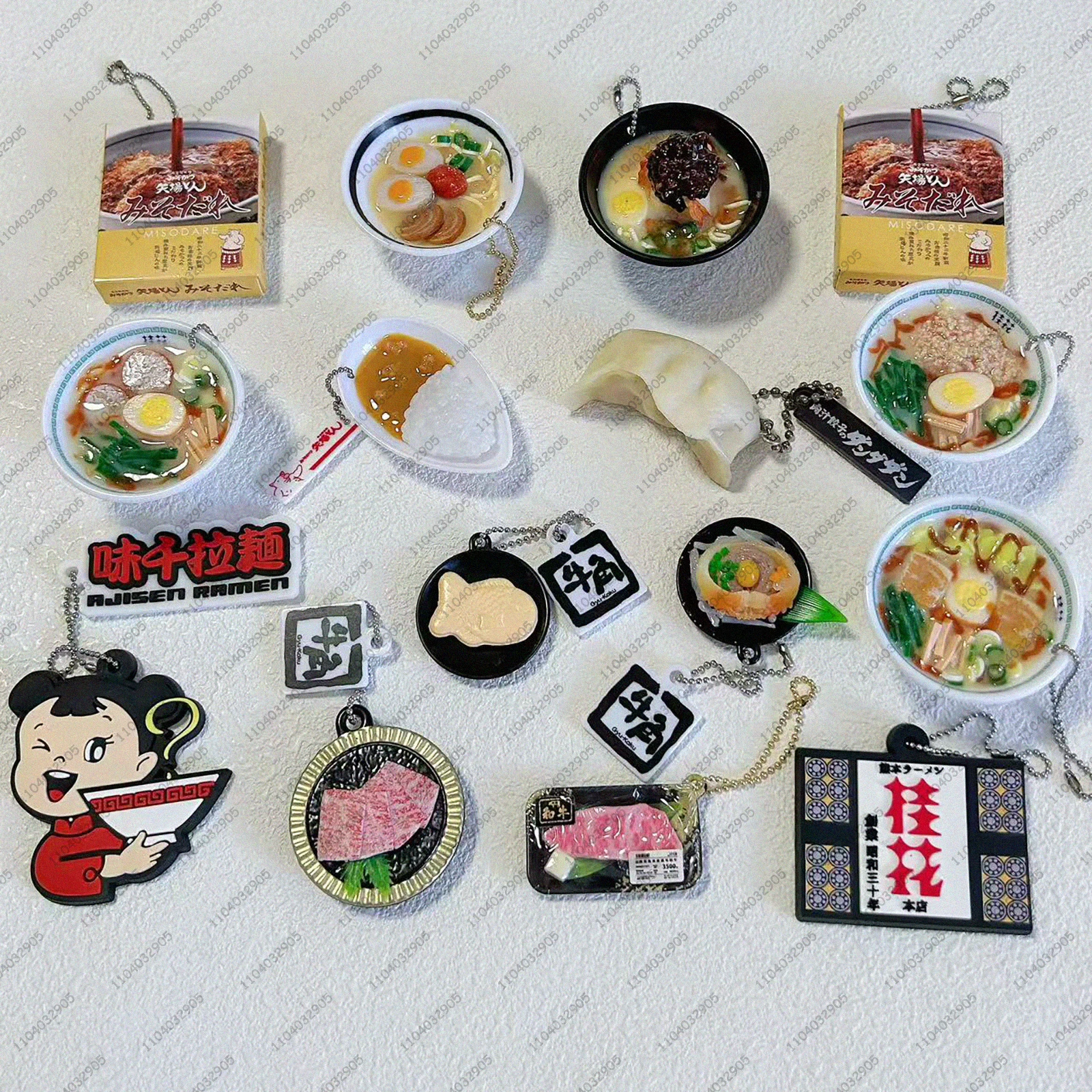 Japanese Capsule Toy Gashapon Camping Food Ramen Steak Clay Pot Rice Hot Pot Iron Plate Steak Miniature Food Toy Bag Keychain