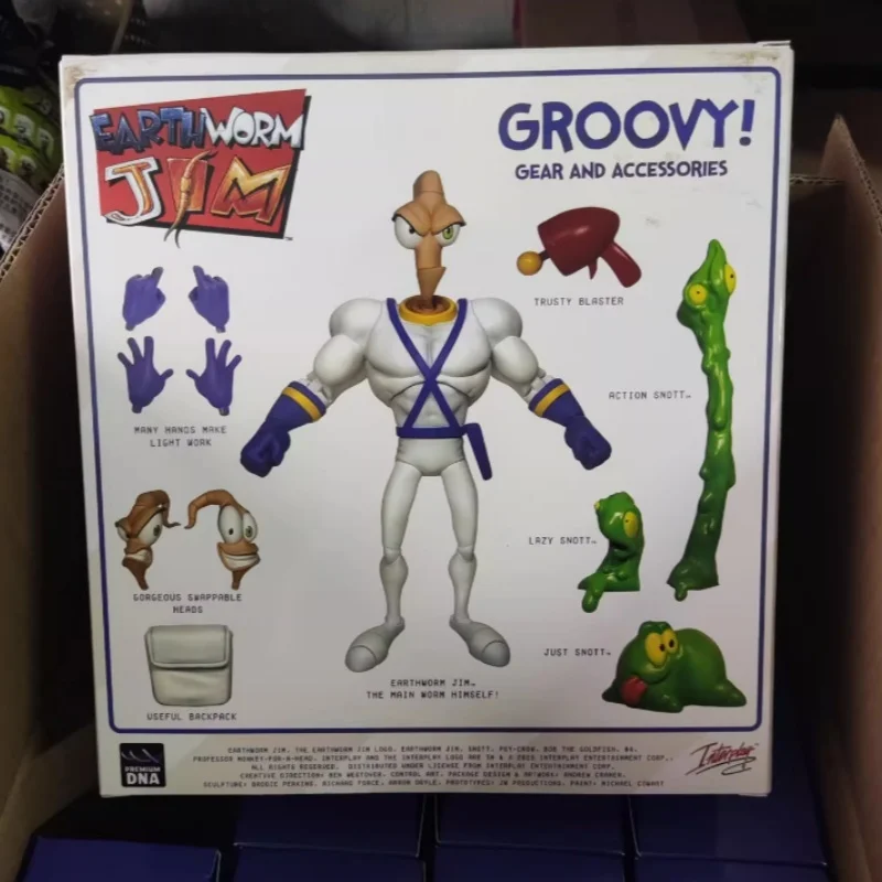 Figur Aksi Asli Earthworm Jim 2.0 PDNA 1/12 Psy Crow Bob The Killer, Tubuh Cacing Psy-Crow The Killer, Mainan Koleksi, Hadiah