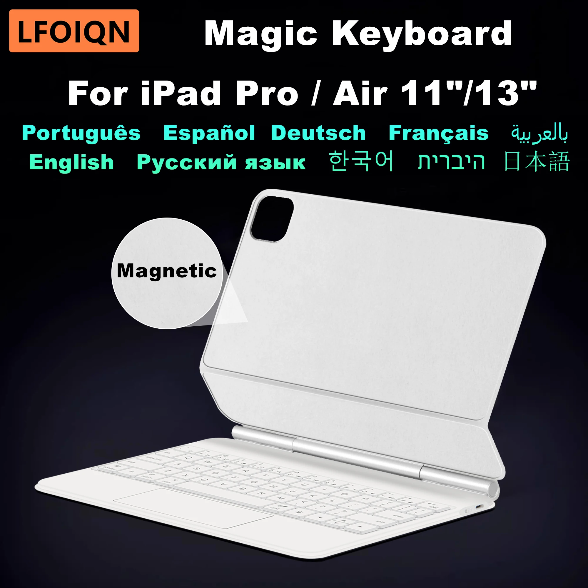 LFOIQN Magic Keyboard For iPad Pro 11/13 M5 M4 Air M3 M2 Air4/5/6 10.9
