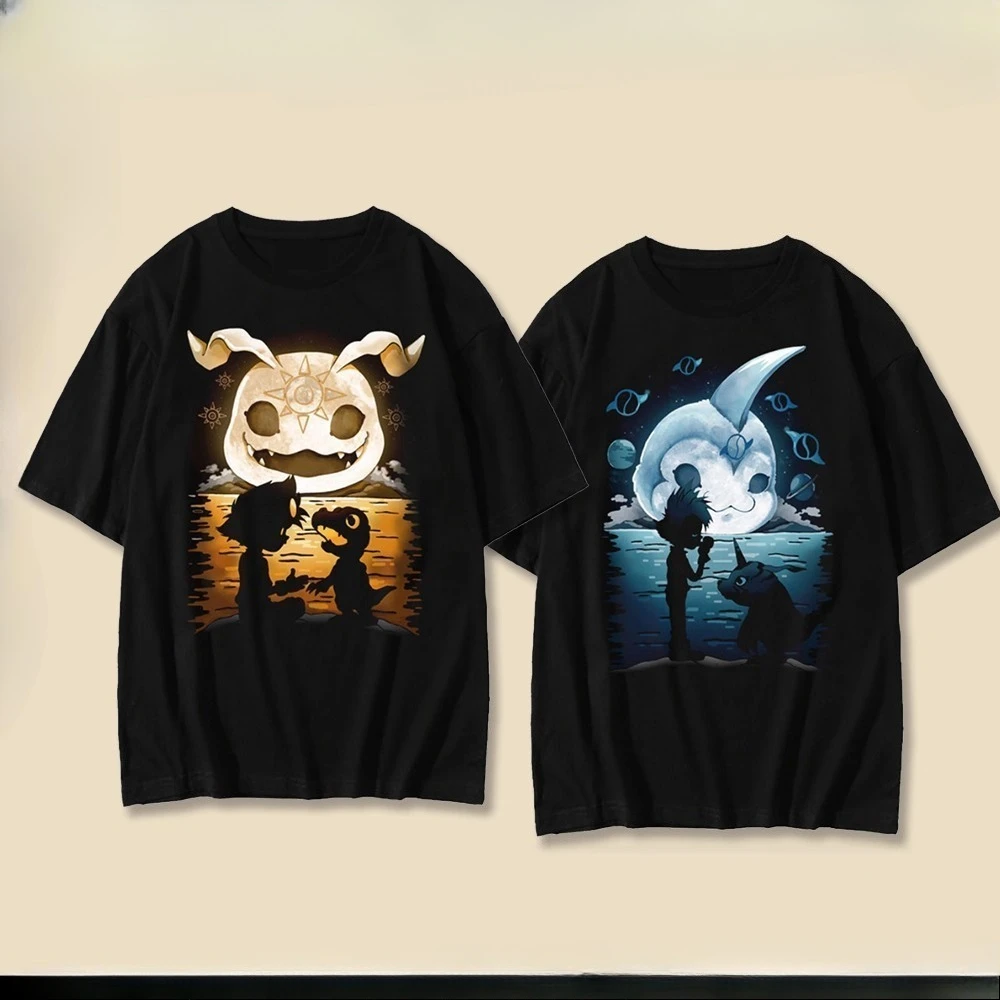 

Digimon Adventure Patamon Agumon Cotton High Quality Tshirt Comic Japanese Anime Men Top Japanese Y2k Streetwear Man Clothes