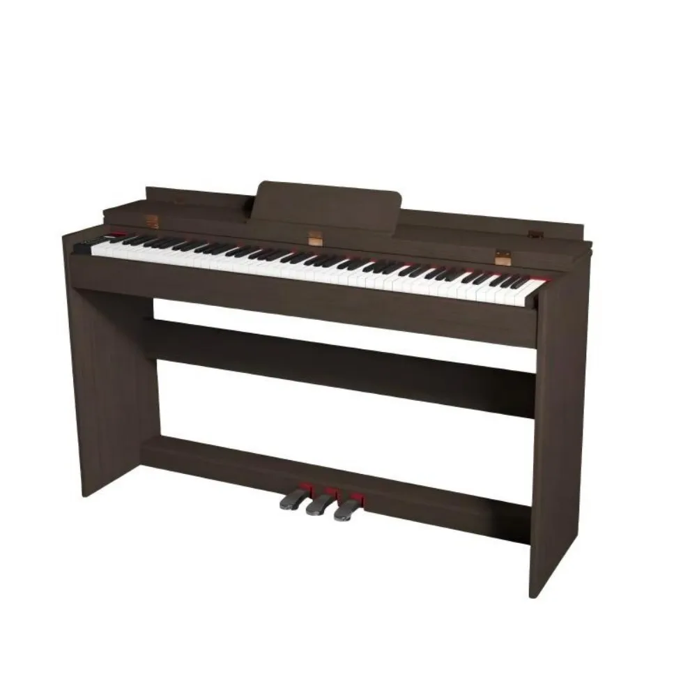 Upright Digital Piano 88-Key Weighted Hammer Action Keyboard 3 Pedals Built-In Speakers 128 Note Polyphony 35kg