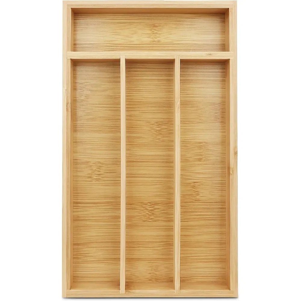 Bamboo Silverware Drawer Organizer with Dividers