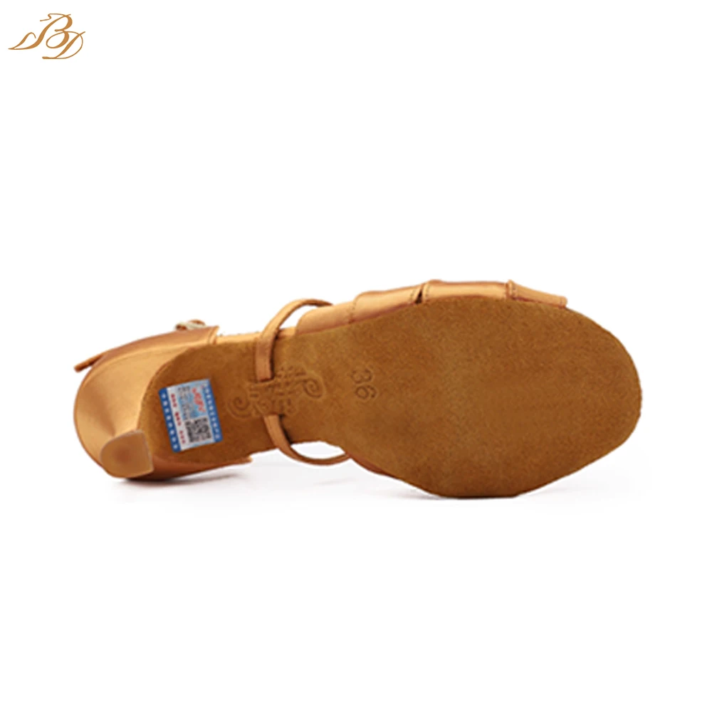 Ballroom SALSA أصيلة عدم الانزلاق النعال مقاوم للبلى امتصاص العرق الحرير صقيل تنفس خأحذية السالسا للرقص اللاتيني للنساء صنادل عالية الخناجر SocialJazz أحذية رياضية للرقص الإناث قاعة الرقص الكعوب الغريبة الساخن BD2307 #6