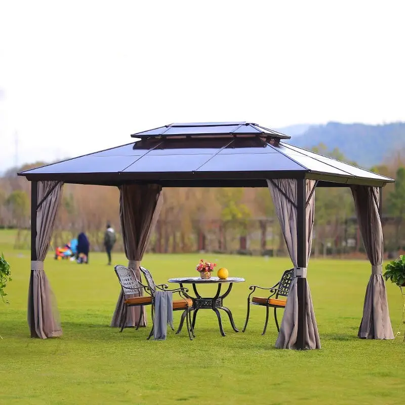 

Outdoor Aluminum Sunshade Durable Canopy Gazebo Pergola for Sun Protection