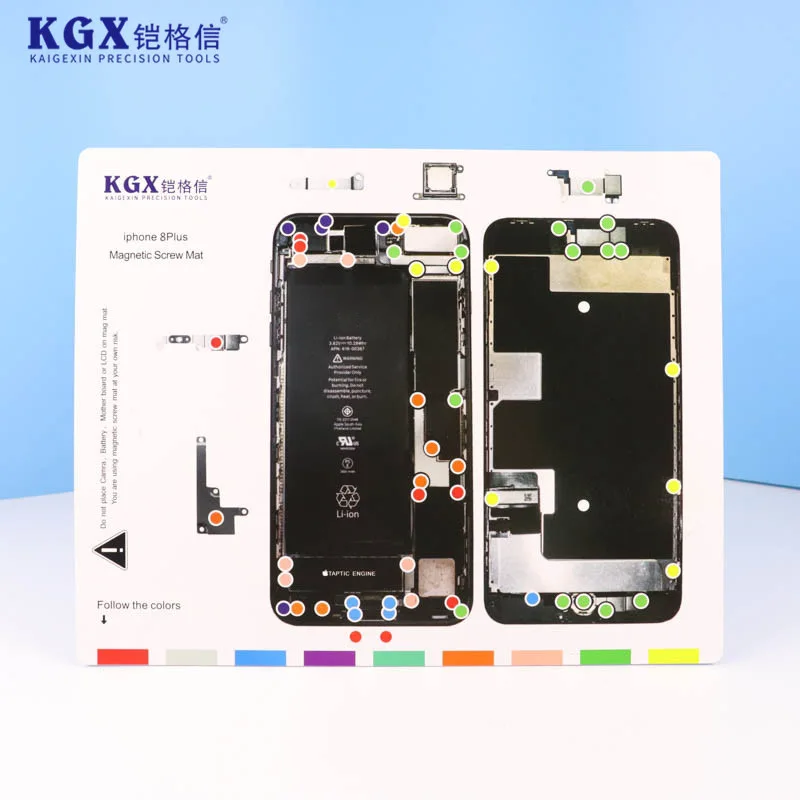 KGX Screw Storage Magnetic Pad Screw Memory Mat For iP X-15 ProMax Storage Screw Memory Positioning Maintenance Work Pad