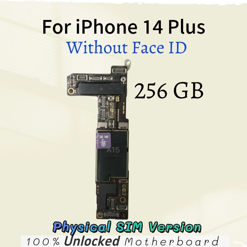100% testado para iphone 14 14 plus placa lógica E-SIM/sim versão