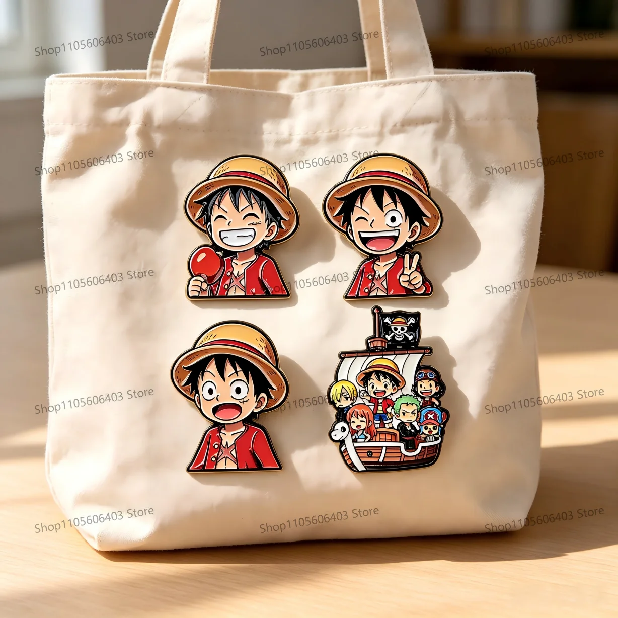Cartoon Anime Emaille-Anstecknadel One Piece Piraten-Abzeichen-Set Brosche Accessoires Spielzeug-Sammlung Rucksack-Dekoration Modeschmuck Geschenk