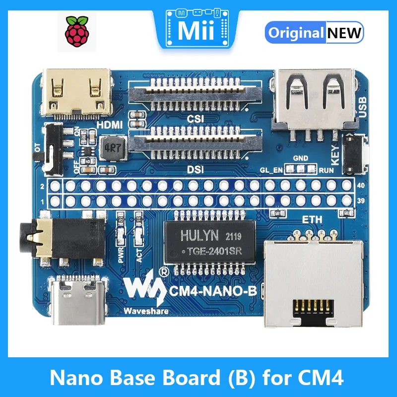 

Nano Base Board (B) for Raspberry Pi Compute Module 4, Same Size as the CM4