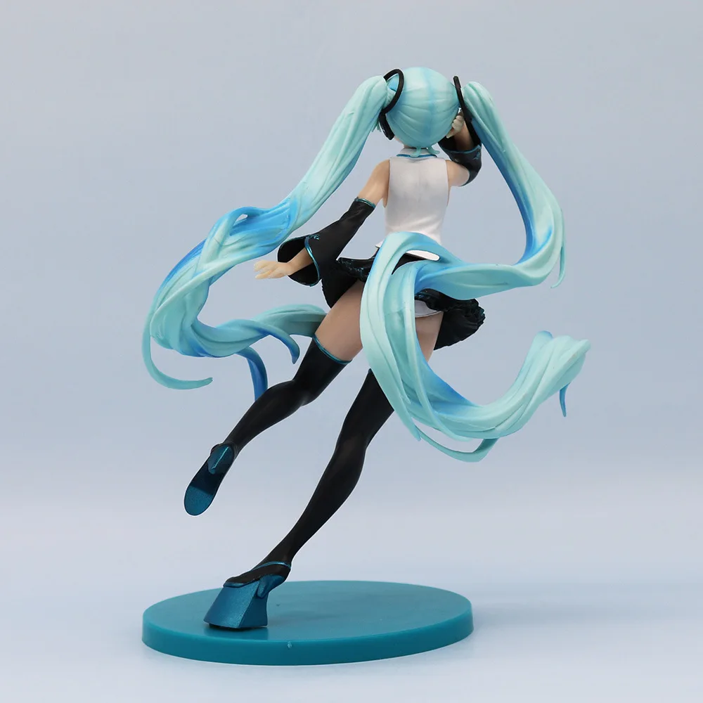 Anime Figure Kawaii Hatsune Miku Flying Posture Statue Pvc Action Figurine Car Desktop Decoration Model Ornaments Toys Gifts