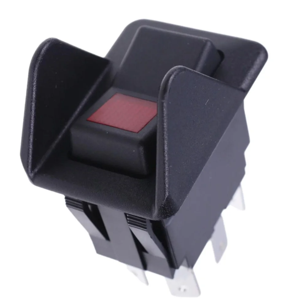 30T37620 6 Terminal Rocker Switch Red Backlit ON-OFF For Muncie Dump Truck Control Panel Replacement Part