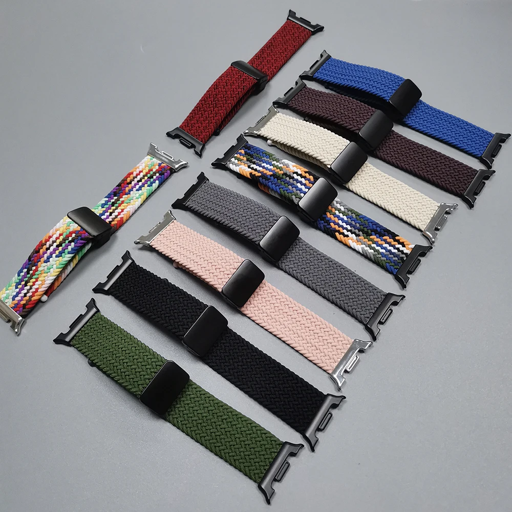 삼성 갤럭시 워치8 클래식/8 44mm 40mm 46mm 교체용 시계줄, 마그네틱 폴딩 버클, 편조 스트랩, 틈새 없는 팔찌