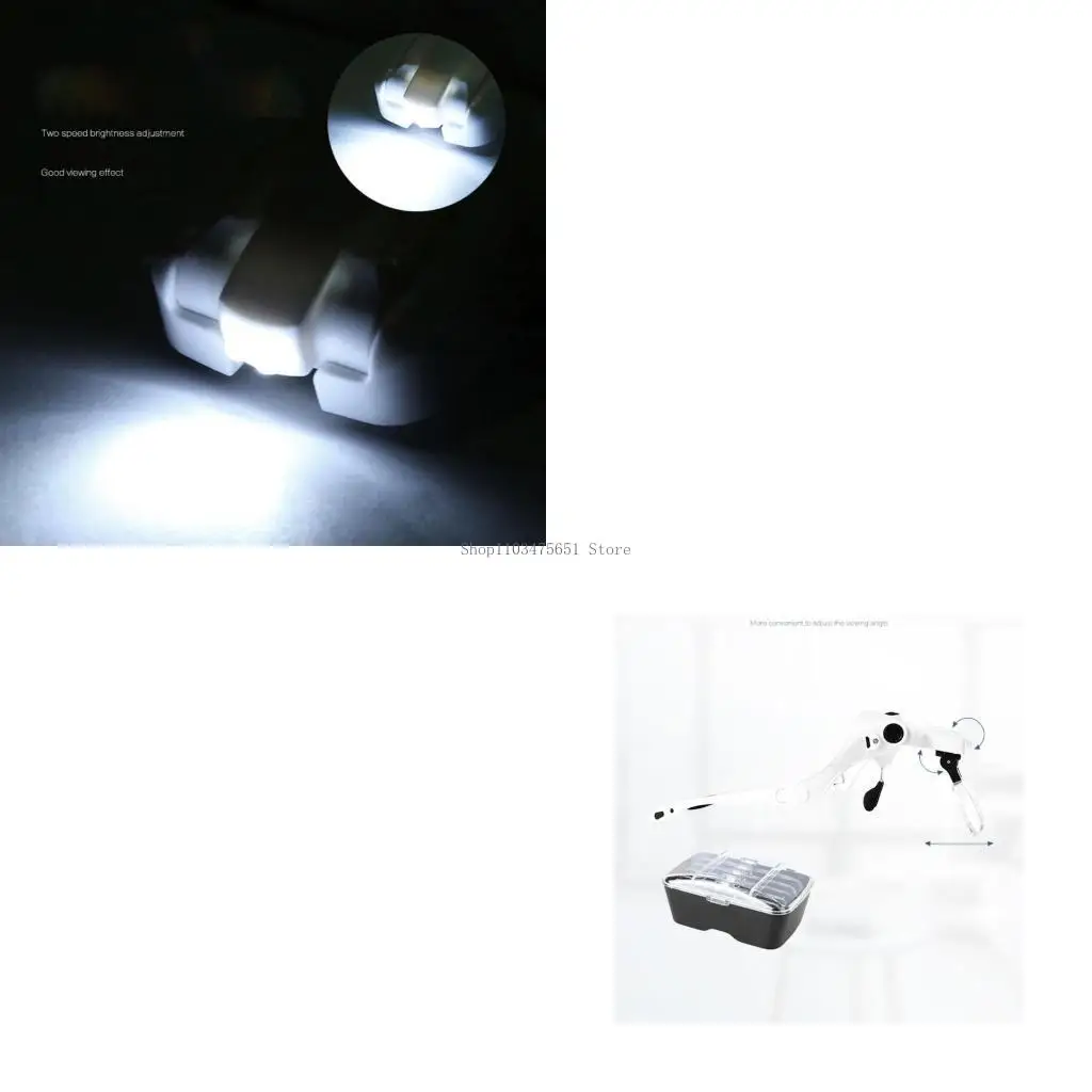 

5 Len for Head Mount Magnifier with 2 Led Professional Jeweler's Loupe Light Bra