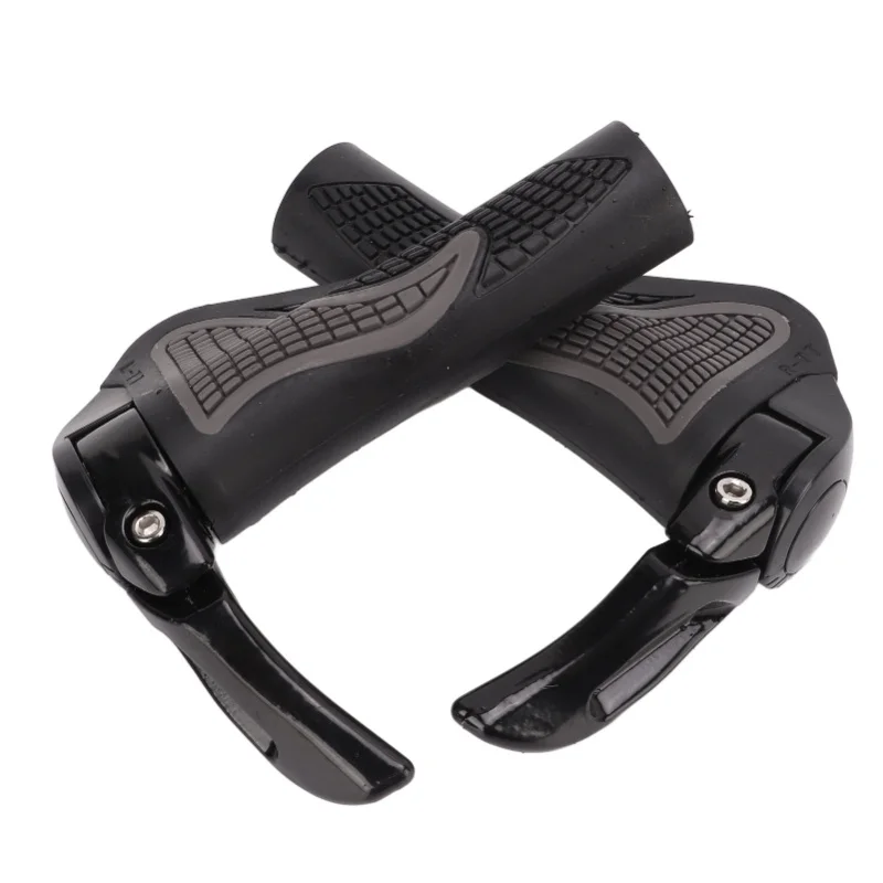

Mountain Bike Handlebar Grips Anti Slip Soft Rubber Bike Handle Grips Shock Resistance Rubber Horn Handle Cover