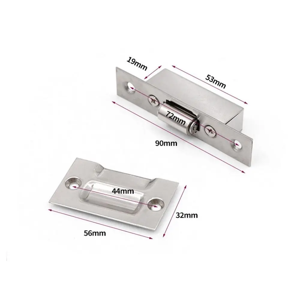 Hidden Stainless Steel Door Latches Cupboard Cabinet Roller Latch Lock Wooden Door Stops Home Furniture Hardware High-quality
