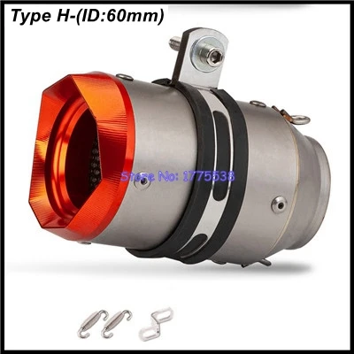 51mm 60mm Universal Motorcycle Exhaust Escape Moto Muffler for KTM RC 125 250 390 DUKE Z900 S1000RR CBR1000 MT09 MT07 Tmax530 R3 image 3