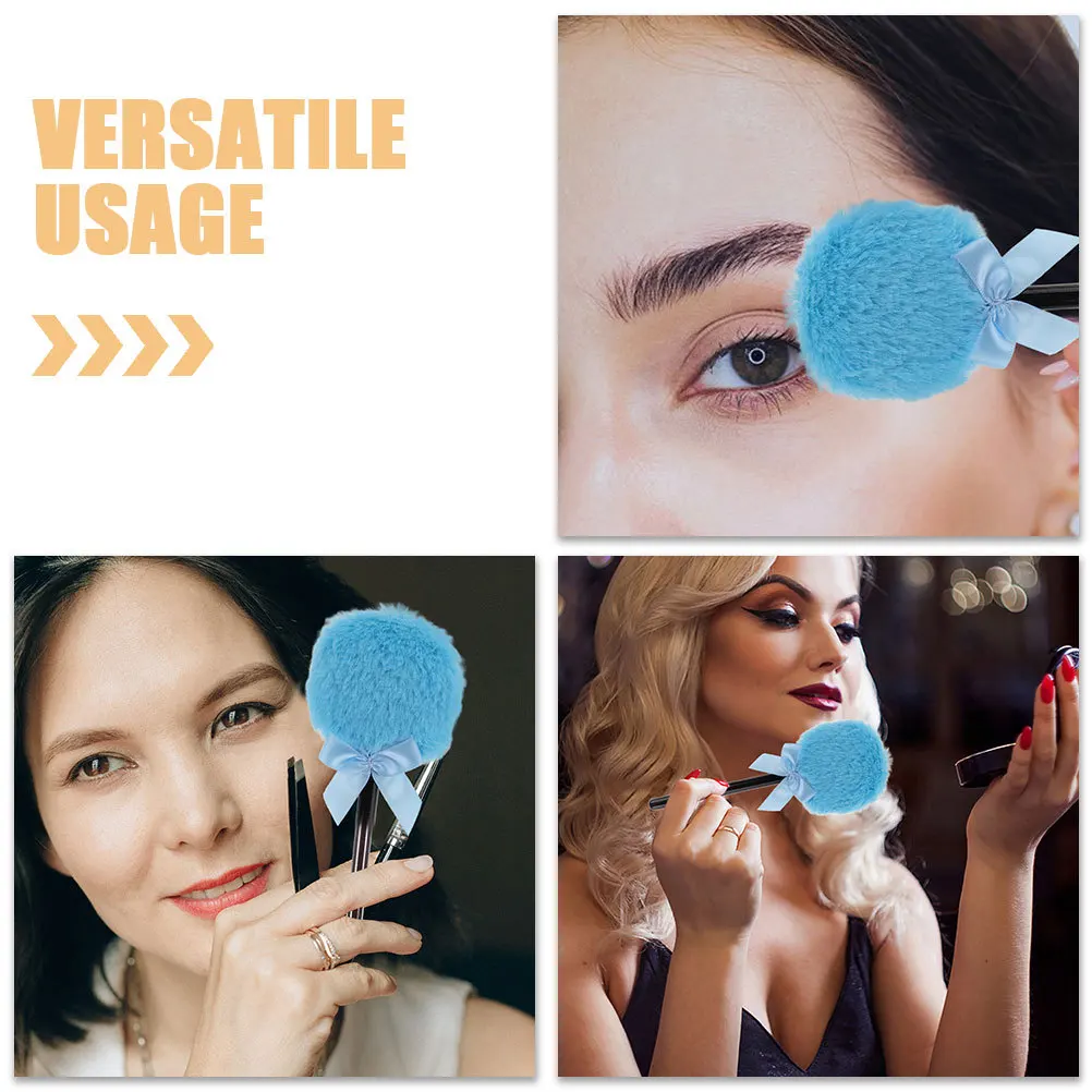 Baguette féerique en forme de sucette, bouffante de poudre de maquillage, doux, Long manche, ample, pour le visage et le corps, outil applicateur de poudre pour femmes