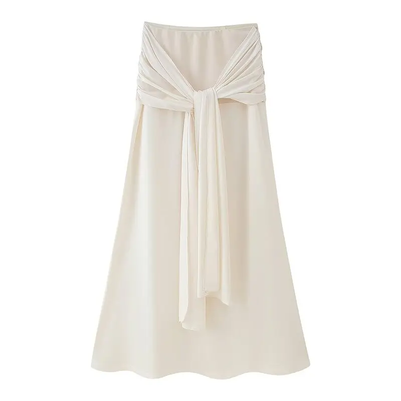 2025年夏 ミッドウエスト ホルターネック 花柄装飾 レディースファッションセット トップス ハーフスカート エレガントデザイン 若者向け